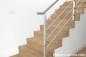Preview: Parkett Treppen Profil L modern aus Art.Nr.: 110201 Eiche Astig weiss geölt